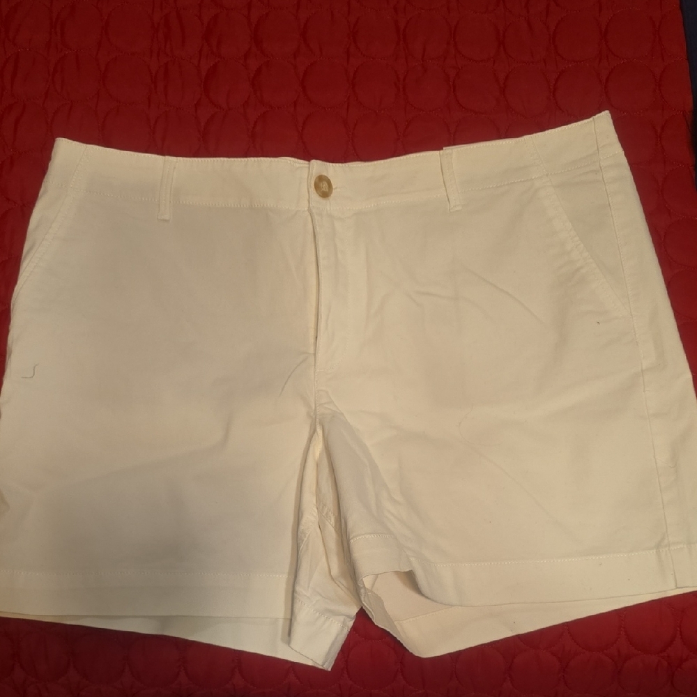 NWT LOFT White Bermuda Shorts 6 In Classic Chino Style.  Sz 18
